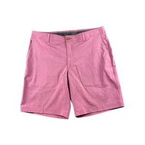 PRO TOUR Mens Pink Heathered Golf Shorts Size 36 Polyester Elastane Flat Front